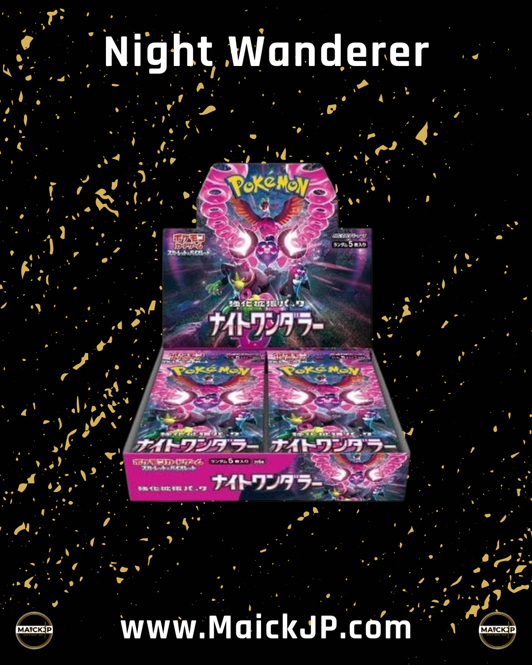 Pokémon Night Wanderer JP Booster Box – Caja de Sobres Oficial Japonés