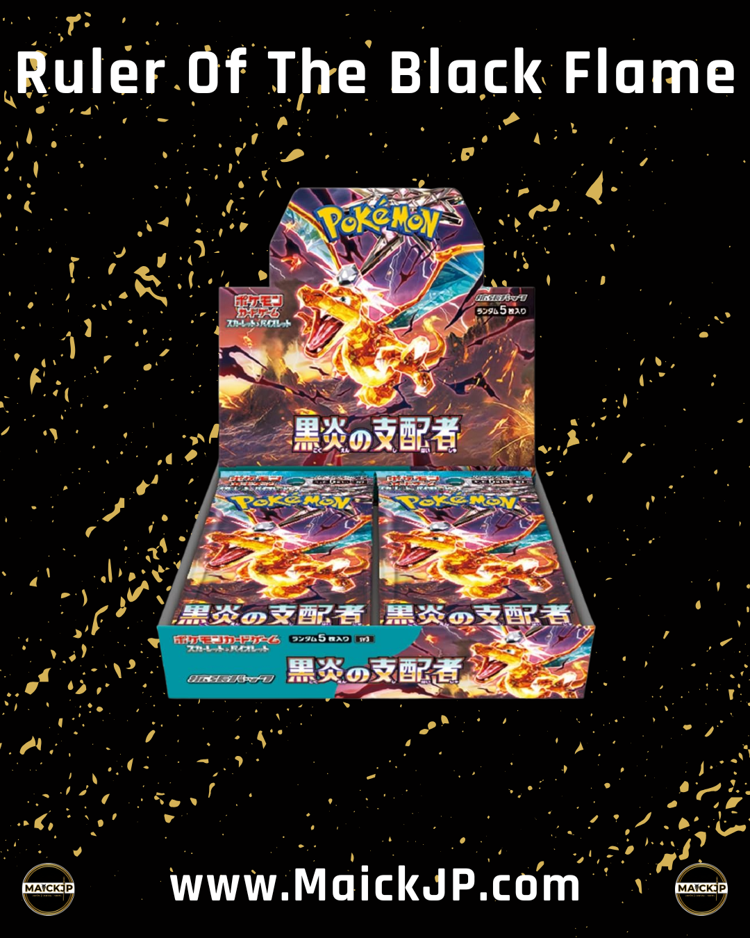 Pokémon Ruler of the Black Flame JP Booster Box – Caja de Sobres Oficial Japonés