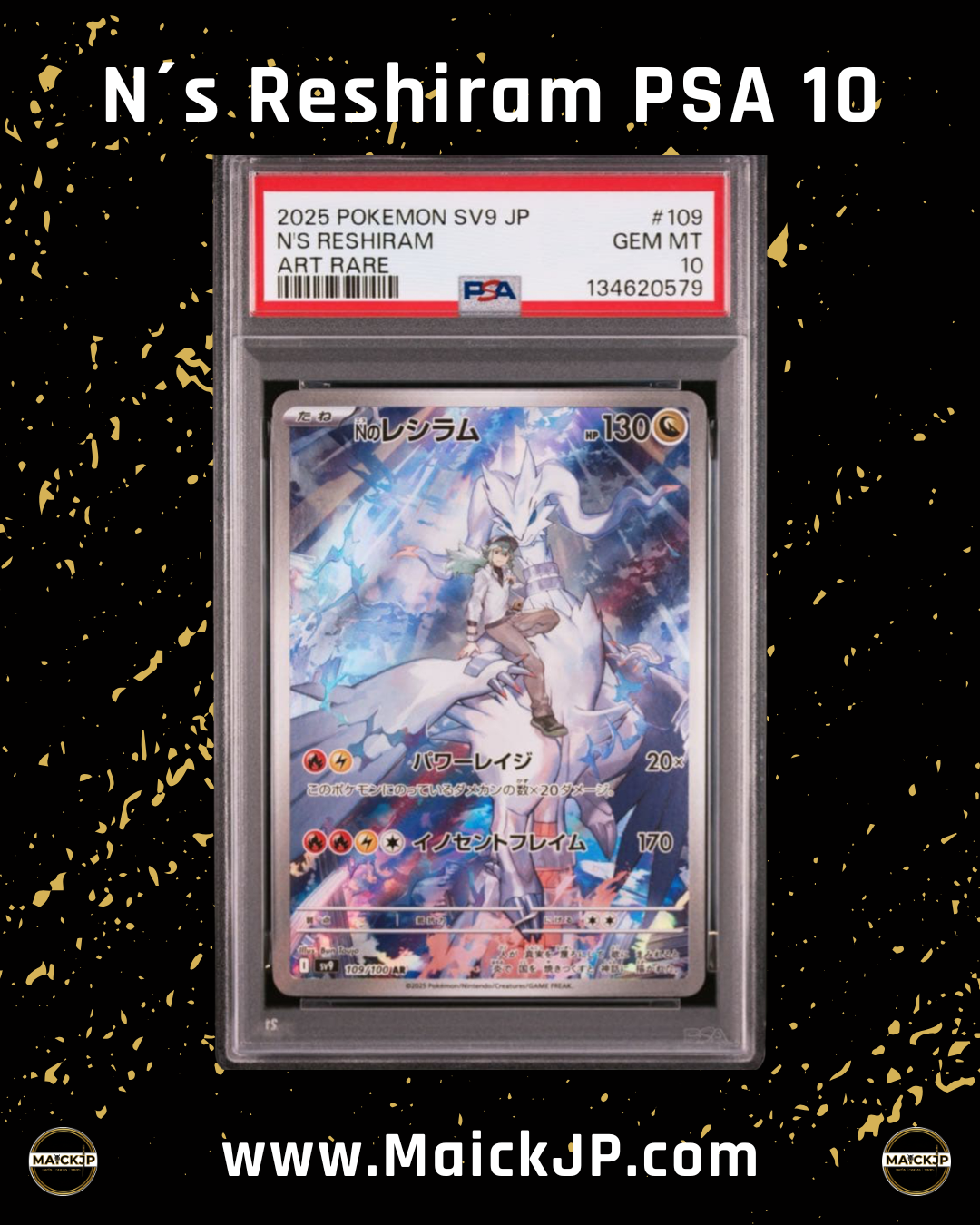 N´s Reshiram PSA 10