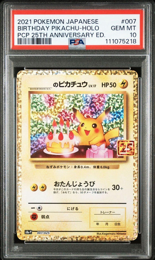 Pikachu birthday PSA 10
